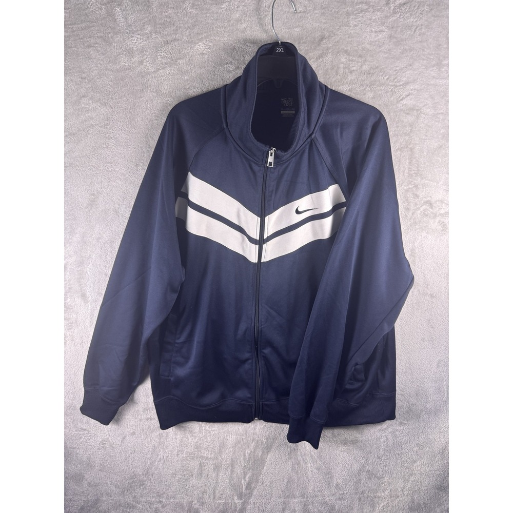 Nike Tracksuit Mens 2XL Blue Athletic Sweatsuit Full Zip Jacket Pants 2 Piece